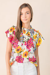 Soft Ruffles & Polished Mock Neck – A Refined Look for Stylish Women